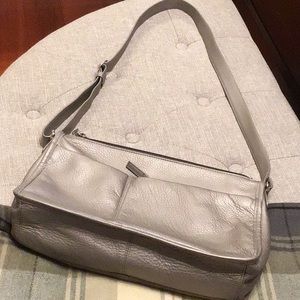 Derek Alexander multi pocket leather shoulder bag.